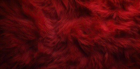 velvety texture of red fur on a dark background