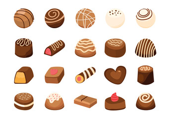 Sweet Chocolate Illustration Element Set