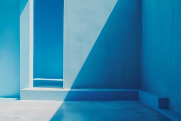 Blue gradient background minimalistic blurred flat