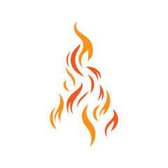 Fototapeta premium Fire Flames with Bright Orange Blazing vector