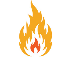 Fire Flames with Bright Orange Blazing vector