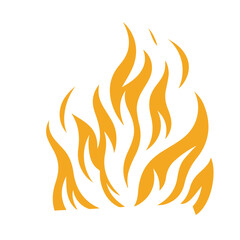 Fire Flames with Bright Orange Blazing vector