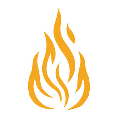 Fire Flames with Bright Orange Blazing vector