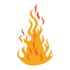 Fire Flames with Bright Orange Blazing vector