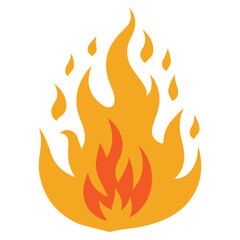 Fire Flames with Bright Orange Blazing vector