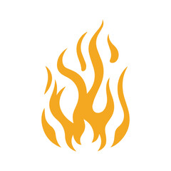 Fire Flames with Bright Orange Blazing vector