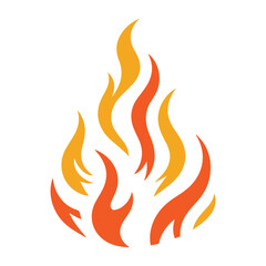 Fire Flames with Bright Orange Blazing vector