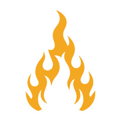 Fire Flames with Bright Orange Blazing vector