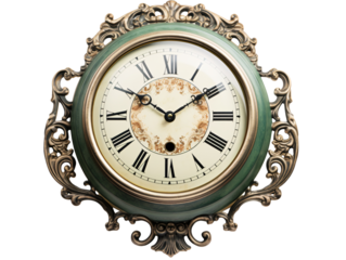 a clock with a white face