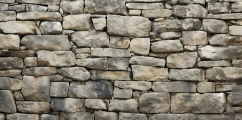 Fototapeta premium stone wall texture seamless pattern featuring large and gray rocks, with a prominent gray rock in the foreground