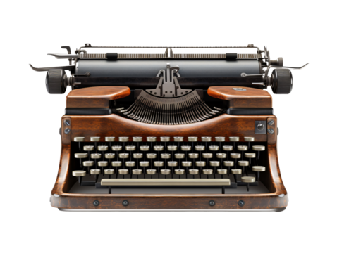 a close up of a typewriter