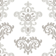 Elegant Beige Floral Damask Pattern