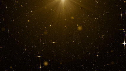 Gold particles golden dust bokeh event awards trailer titles cinematic concert openers luxury celebration background