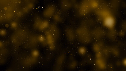 Fototapeta premium Gold particles golden dust bokeh event awards trailer titles cinematic concert openers luxury celebration background