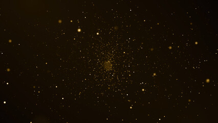 Gold particles golden dust bokeh event awards trailer titles cinematic concert openers luxury celebration background