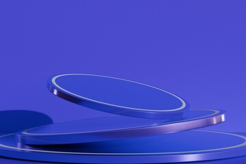 3d background for mock podium for product presentation, purple background. 3d illustration