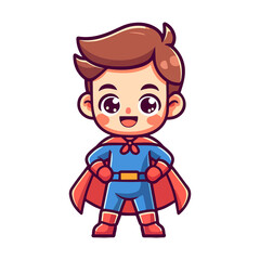 Obraz premium cute child hero icon character