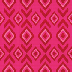 Ikat abstract ethnic art, Seamless patterns in tribal, folk embroidery, and Mexican style.