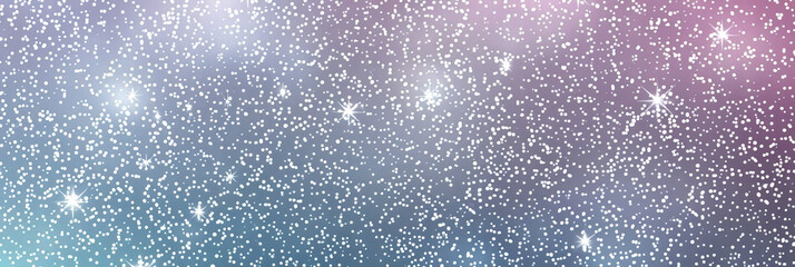 Obraz premium A vibrant sparkling pink and blue bokeh background with shimmering lights and glitter effects, ideal for festive events, celebrations, and glamorous designs..