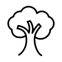 Tree line icon. Tree icon. Trees icon isolated on white background. Transparent background, minimalist symbol. Vector images