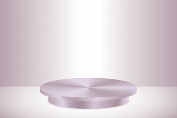 Striking silver metallic podium background