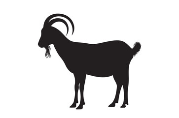 silhouette of a goat