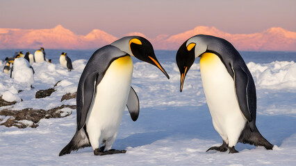 Fototapeta premium king penguin in polar regions