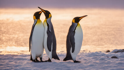 Fototapeta premium king penguin in polar regions