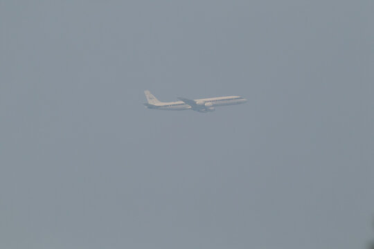 N817NA Douglas DC-8-72 of National Aeronautics and Space Administration NASA fly Over Chiangmai City with Bad Air Quality.