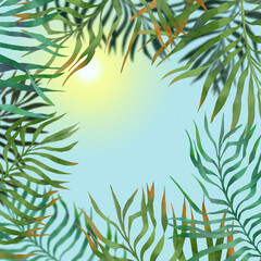 Summer illustration with Palm Paws