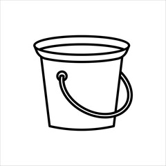 Bucket vector icon. Vector illustration isolated on white background