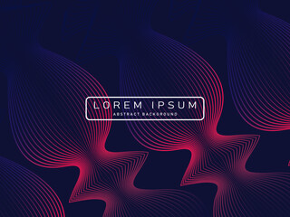 Abstract shining wave lines on blue background. Dynamic wave pattern. Modern wavy lines. Futuristic technology concept, for banners, posters, brochures, flyers, certificates, websites, etc.