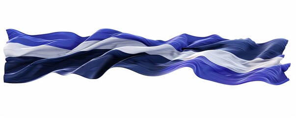 Isolated flag of Lesotho on white background