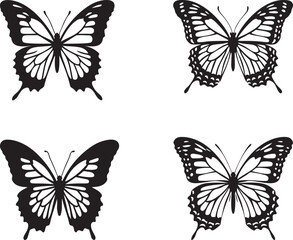Butterfly Silhouette Vector Illustration  for T-Shirts, Posters, Hoodies, Pillow Covers and More