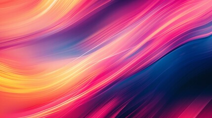 Obraz premium Abstract digital art pink orange yellow swirls dynamic colorful pattern