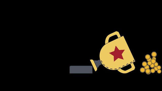 Coin 2d animation or business idea animation video.