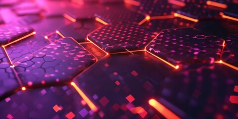 Generate a sleek and abstract hi-tech geometric background, designed for a modern futuristic technology