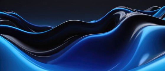 Fototapeta premium abstract blue black liquid background illustration