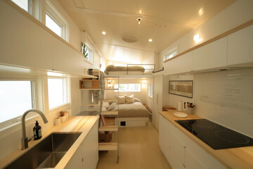 A modern tiny house interior design