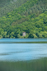 Altes Schieberhaus des Kermeterstollens an der Urft - Urfttalsperre - Urftsee	