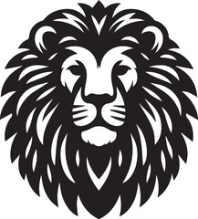 lion head isolated on white