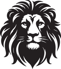 lion head isolated on white