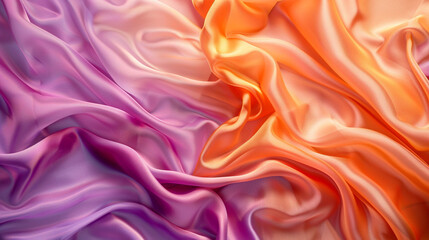Obraz premium Orange and Lavender silk background