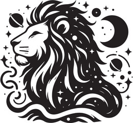 lion head silhouette