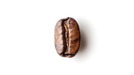 Roasted coffee bean isolated on white : Generative AI