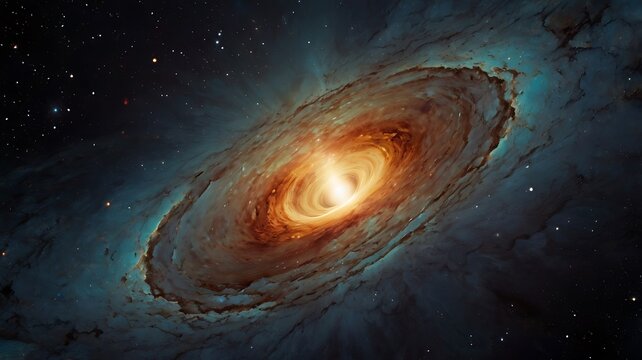 Space illustration of a giant blackhole full of wonders, background astronomical wallpaper