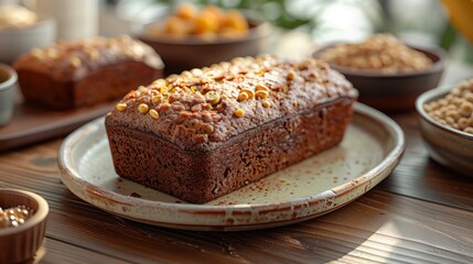 Freshly baked banana bread