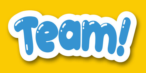 team label in yellow background