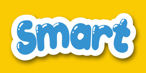 smart label in yellow background