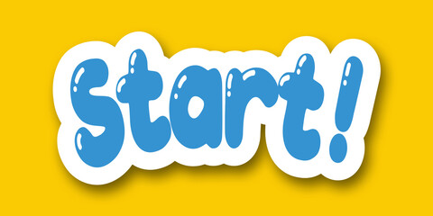 start label in yellow background
